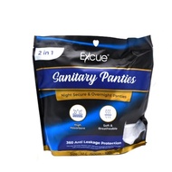 2 in1 Excue Overnight Sanitary Panties 360° Lady Night Secure & Overnight Protection Disposable Pad