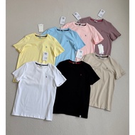 Hazzys Hazzys 2026 Summer Multicolor Solid Color Simple Short-Sleeved T-Shirt Women Summer Round Nec