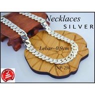 Necklace Bangle Silver 925s For Men (Rantai Leher Perak)