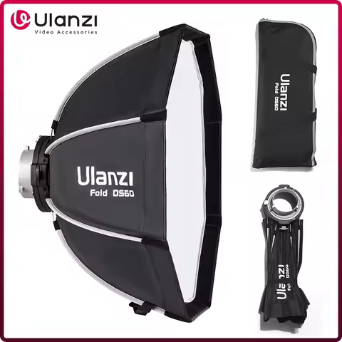 Ulanzi 60CM/80CM Standard Bowens Mount Octagonal Softbox Quick Release Honeycomb Grid Diffuser Softb
