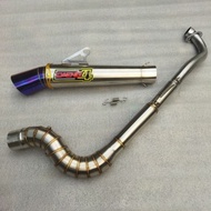 ◱ ◿ Highmount conical pipe daeng sai4 51mm exhaust Muffler open Spec for xrm 125 wave 125 xrm 100 1
