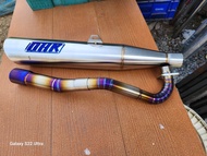 ไอเสีย 125 ทรงเดิม คอไทเทเนี่ยม เงา พร้อมปายเลส304