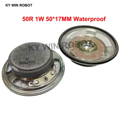 2pcs/lot New Ultra-thin Speaker Waterproof 50 Ohms 1 Watt 1W 50R Speaker Diameter 50MM 5CM Thickness