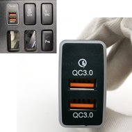 12/24V Car Dual USB QC3.0 Socket Charger Adapter For Toyota FJ Cruiser PRADO 120 Hilux 2007-2014 Acc