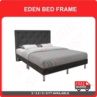 Eden Fabric and Leather Bed Frame In 16 Colour / Divan Bed (Free Delivery and Installation)