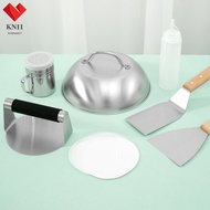 7Pcs Burger Press Set Stainless Steel Smash Burger Kit Non Stick Dishwasher Safe Burger Making Tools