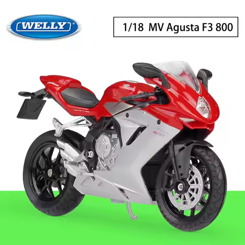 Welly 1:18 Augusta Mv Agusta F3 800 F4 S F4S Mock-up Alloy Motorcycle Model