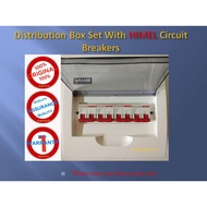 ♞,♘ELECTRICAL PANEL BOARD/ DISTRIBUTION BOX SET WITH 4 HIMEL CIRCUIT BREAKER