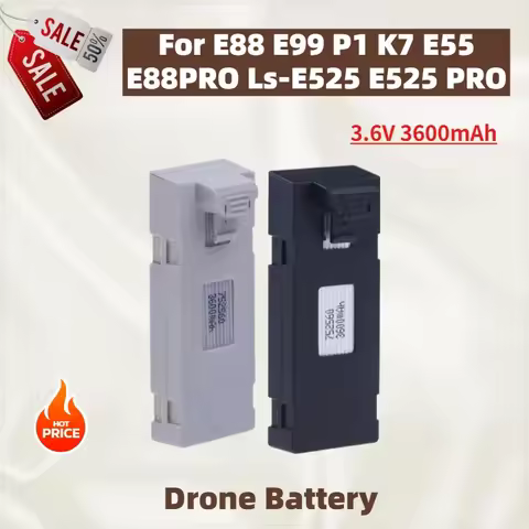 High Quality Battery 3.6V 3600mAh For E88 E99 P1 K7 E55 E88PRO Ls-E525 E525 PRO Mini Uav Drone Brand