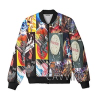 ZZOOI CAVVING 3D Printed  Judas Priest  Rock Band  Zipper Bomber Jackets Men Overcoat Mens Coat Zip 