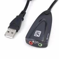 External USB Sound Card 7.1 Adapter 5HV2 USB to 3D CH Sound Antimagnetic Audio Headset Microphone 3.5mm Jack For Laptop