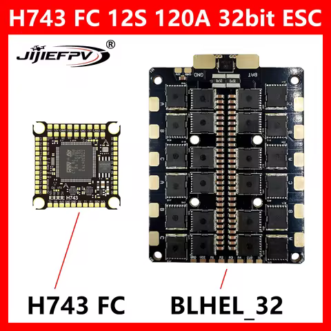 JIJIEFPV BLHEL_32 12S 120A 32bit ESC 30X30mm Ture BIG Current 12S 120A FPV ESC For 10inch 15inch 18i