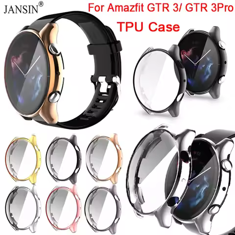 Protective Case For Amazfit GTR 3 Full TPU Screen Protector Bumper Cover For Amazfit GTR 3Pro Smartw