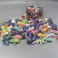 5/20/50pcs Mini 3D Printed Animal Toy Set - Movable Realistic Characters With Expressive Eyes, Brigh