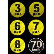 SG STOCK 70km/hr /3&5pax Magnet (Small) (H031)