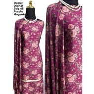 KAIN PASANG SUTERA DOBBY DIGITAL BIDANG 45 KAIN ELA COTTON CREPE SILK JACQUARD EMBOSS FLORAL PRINT F