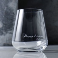 340cc【義大利InAlto UNO】手工雕刻強化無鉛水晶威士忌杯 客製