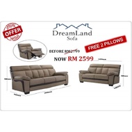 DREAMLAND SOFA DL1069 CASA LEATHER 1R+2+3 SEATER SOFA