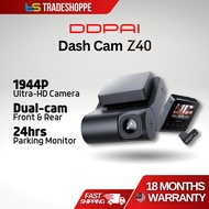 DDPAI Z40 1944P Dash Cam GPS Dual Camera Front &amp; Rear Camera Sony Sensor