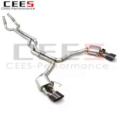 👍CEES Valvetronic Catback for Audi RS6/RS7 C8 4.0T 2019-2024 Stainless Steel Stock Muffler with Valv