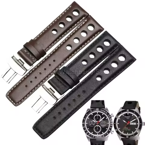 For Tissot 1853 Genuine Leather Watchband PRS516 Men T91 T044 PRS516 T021 T-Race Series T044430A Spe