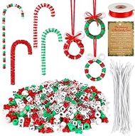 DTOFOOT 1625 Pcs Christmas Meaning of The Candy Cane Craft Kit, DIY Bead Candy Cane Crafts Includes 