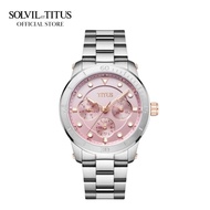 Solvil et Titus Aspira Multi-Function Quartz in Gradient Pink Dial &amp; Stainless Steel Bracelet Women Watch W06-03147-021