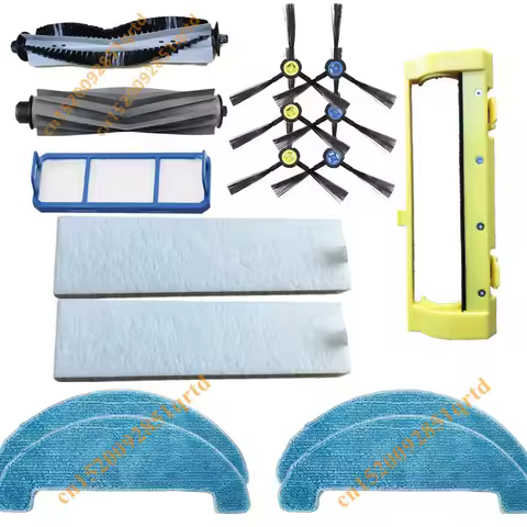 Main Roller Brush Cover Side Brush HEPA Filter Mop Cloths Rags for ZACO Ilife A9s A80 Max A80 Plus R