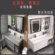 WJ02New Smart Bathroom Cabinet Mirror Combination Bathroom Washbasin Cabinet Combination Sink Washstand Set Whole Washbi