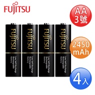FUJITSU富士通 AA3號高容量低自放2450mAh充電電池(3號4入)
