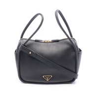 [Used] Prada PRADA Shoulder Bag Darling 1BA4512CYSF0002 Black Leather Darling SOFT GRAIN Handbag Wom