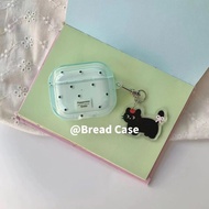 airpod 2 case airpod case Mint Black Polka Dot Huaqiang North pro4/5 Protective Case Apple Bluetooth