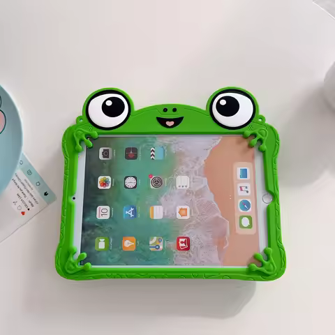 For IPad A16 Air 2 3 4 5 6 10.9 Mini 6 7 Pro 11 9 8 7th Generation Tablet Case 3D Cartoon Frog Brack