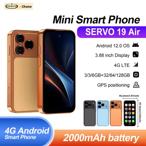 SERVO 19Air Android Mini Smartphone 4G LTE 6GB+128GB Google Play WiFi Hotspot Dual SIM Standby 3.88"