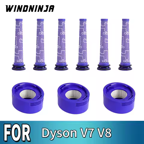 For Dyson V7 V8 HEPA Filter Accessories Cordless Vacuum Cleaner V7 V8 Washable Pre Filter Post Filte