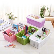 Topsmile - Stronge box Multipurpose Plastic Shelf with 3 Multifunctional Partitions