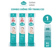 [Combo of 3] Cz2 Premium NIVA Round Makeup Remover Cotton Pads Pack of 130c Soft Cotton Safe for Sen