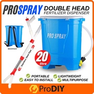 Agricultural Corn 20L Double Head Fertilizer Dispenser Stainless Steel Backpack Knapsack Manual Fert