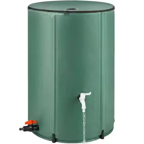 200L-500L Collapsible Rain Barrel, Portable Rainwater Collection Tank with Large Capacity, Water Sto