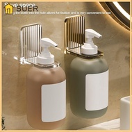 SUER Soap Bottle Holder, Wall Hanger Transparent Shower Gel Hanger,  Free of Punch Self-Adhesive Shampoo Holder Bathroom Organizer Holder