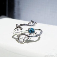 植物意象戒指 托帕石 / 倫敦藍托帕石 植物意象戒指