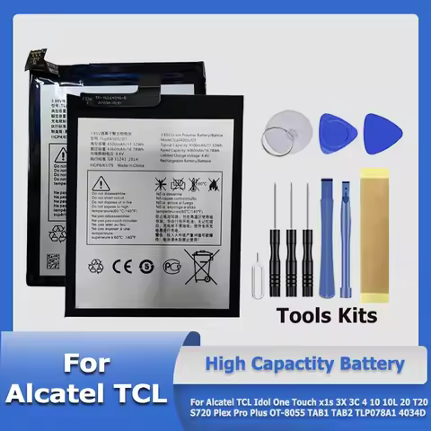 TLp043D7 Battery For Alcatel TCL Idol One Touch x1s 3X 3C 4 10 10L 20 T20 S720 Plex Pro Plus OT-8055