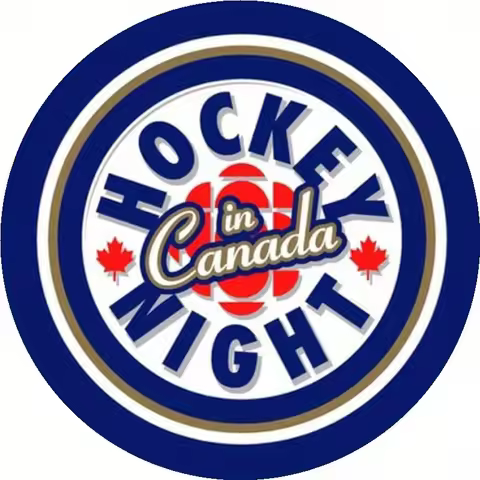 Vintage Hockey Night in Canada Metal Wall Decor - 8x8 Inch Retro Round Aluminum Sign with CBC Logo &