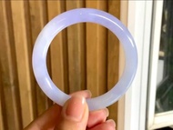 冰種 天然翡翠 緬甸 A玉 玉鐲 • 冰種紫羅蘭翡翠圓鐲