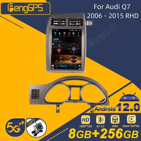 For Audi Q7 2006 - 2015 RHD Car Radio Wireless Carplay Android Auto Intelligent System Multimedia Pl