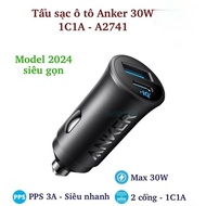 Tẩu sạc nhanh ô tô Anker 2 cổng 30W A2741 1 type C 1 type A PD PPS QC AFC FCP SCP- HSHOP365 HSHOP365