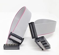 Connectors Pro 23cm 9 Inches 16P 2.54mm Male FD to Female FC IDC on Silver Flat Ribbon Extension Cab