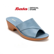 Bata บาจา รองเท้าแบบสวมแฟชั่น ดีไซน์หรู สวมใส่ง่าย รองรับน้ำหนักเท้าได้ดี สูง 2 นิ้ว สำหรั่บผู้หญิง สีแทน 6318036 สีน้ำเงิน 6319036