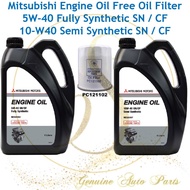( 100% Original ) Mitsubishi Engine Oil 4L Fully Synthetic 5W40 SN/CF MZ320362 Semi Synthetic 10W40 