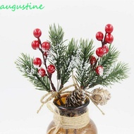 AUGUSTINE Artificial Pine Branch Ornament 5PCS Home Party Pine Cone Pine Branch Fake Flower Bouquet 